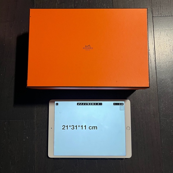 Hermes medium empty box case decoration storage orange ribbon tissue - Picture 1 of 14